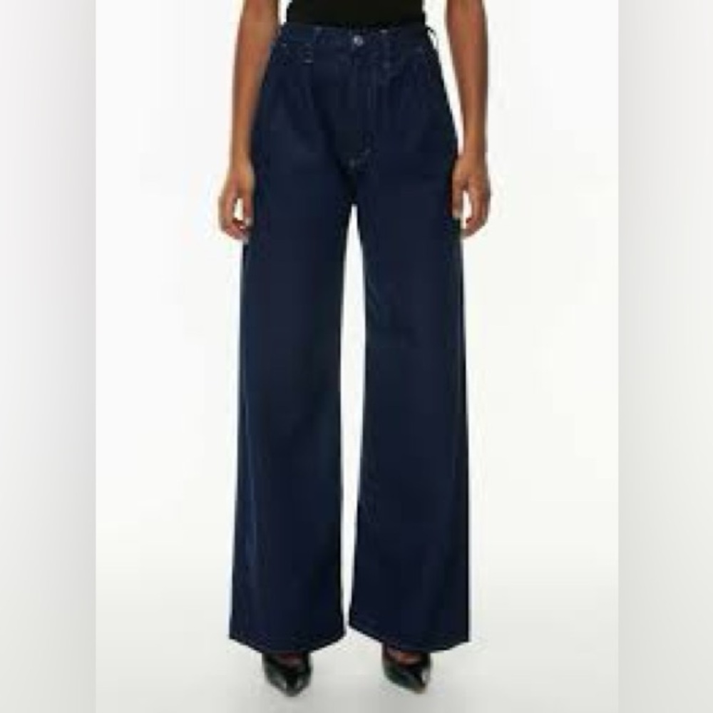 Citizens of Humanity Maritzy pleated wide-leg organic jeans 26